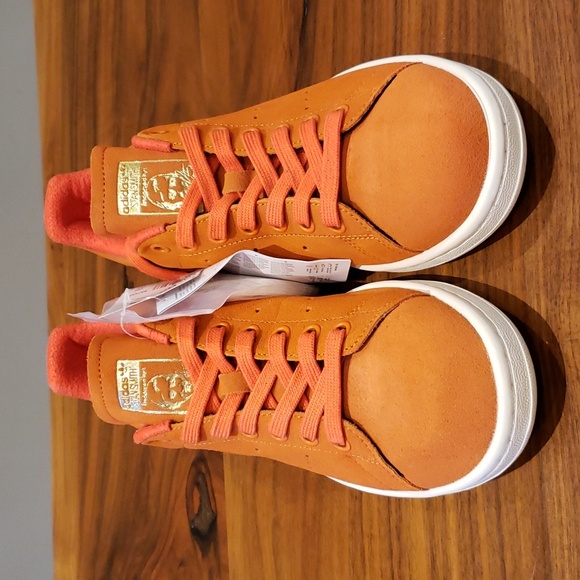 Adidas Originals Stan Smith Orange Suede Men's 7.5 Rare Deadstock - Picture 2 of 7